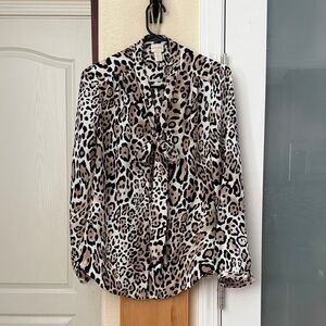 Leopard Print Blouse Chicos size 0 (4)